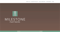 Desktop Screenshot of milestonepartners.com