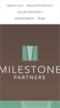 Mobile Screenshot of milestonepartners.com